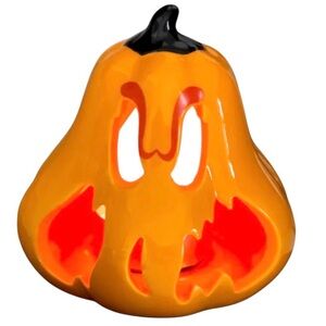 🎃 Candle Holder 3.5” “Spicy Pumpkin” Tea Light Orange